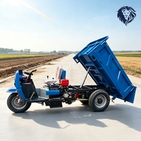 Tricycle à benne basculante à moteur diesel, carrosserie ouverte, 151-200 cm³ de cylindrée, ≤25 °   Bennette basculante hydraulique à frein à huile pour terrains accidentés