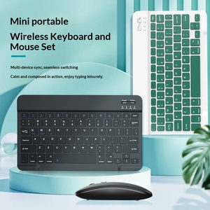Clavier sans fil silencieux rechargeable, <span class=keywords><strong>mini</strong></span> clavier universel BT pour <span class=keywords><strong>iPad</strong></span>, iPhone, tablette, ordinateur portable - Product Image 4