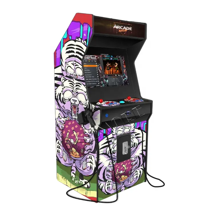 Máquina de tiro vertical de 26 polegadas, suporte para mais de 10.000 videogames, máquina de jogo vertical de arcade com pistola leve