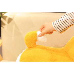 หมอนอิงรูปสุนัขคอร์กี้ขนาด 15 นิ้ว ขนนุ่มสีน้ำตาล หน้าตาน่ารัก สไตล์การ์ตูน บรรจุใยฝ้าย PP - Product Image 2