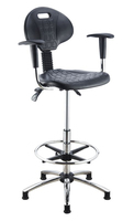 Chaise antistatique ESD réglable en hauteur pour laboratoire avec composants en alliage d'aluminium