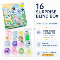 Southpeak Toy 16 Surprise Crystal Blind Box Squishy Squishy Toys Fidget Toys Sensory Squishy Toy Glitter TPR Gift Wholesale WS