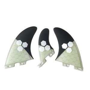 Aletas de tabla de surf de doble lengüeta AMT Big Honeycomb Fiberglass Surfboard Fins <span class=keywords><strong>2</strong></span> + <span class=keywords><strong>1</strong></span> Keel <span class=keywords><strong>Twin</strong></span> <span class=keywords><strong>Fin</strong></span> con estabilizador - Product Image 1