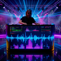 Écran LED pour pupitre d'église intérieur, installation facile, taille personnalisée, raccordement sans soudure, écran LED incurvé pour DJ, affichage LED souple GOB