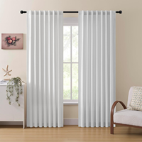 Rideaux en velours blanc prêts à poser, rideaux de luxe pour salon, rideau de fond pour chambre à coucher