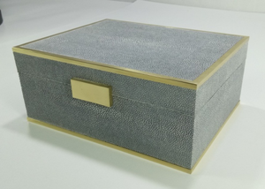 DAPHOCO Organisateur de bijoux de voyage personnalisé avec logo, en velours et similicuir shagreen, boîte à bagues, fermeture éclair, pour colliers et cosmétiques 0004L Binh Duong - Product Image 5