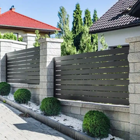 Panneau de clôture de jardin en aluminium de 4 pieds, design moderne, en métal