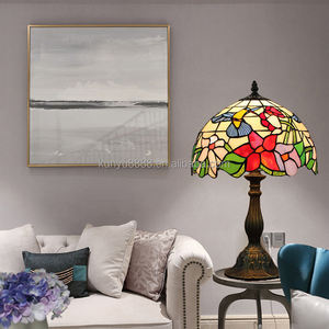 Lámpara Tiffany de Vidrio de 12 Pulgadas, Diseño Europeo, Fabricada en China, Bombilla de Filamento Cuidadora de la Vista, Luz Cálida Suave de 2700K - Product Image 3