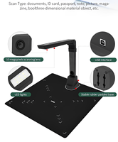 Scanner de documents pliable A3 SD-2000 en gros avec interface USB, prend en charge l'OCR PDF/WORD/EXCEL/TXT/CSV, pour usage bureautique, noir, en stock