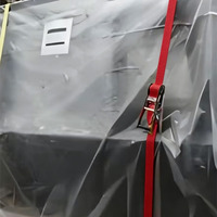 Sangle d'arrimage à cliquet en polyester de 2 pouces avec crochet double J, résistance à la rupture de 2 tonnes pour la sécurisation de la cargaison