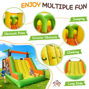 Nouvelle structure gonflable sur le thème de la jungle, château gonflable en PVC, parc de trampolines, toboggan gonflable <span class=keywords><strong>pour</strong></span> enfants, parc d'attractions extérieur - Product Image 4