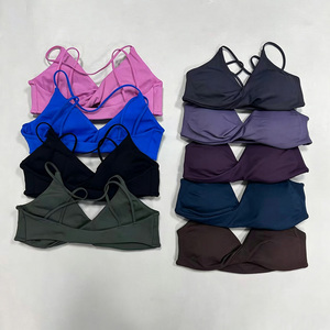 เสื้อชั้นในกีฬาแบบไร้ตะเข็บ สายสปาเก็ตตี้ ซัพพอร์ตสูง แห้งเร็ว น้ำหนักเบา ระบายอากาศดี ไร้สายหลัง กระชับรูปร่าง เหมาะสำหรับโยคะ - Product Image 3