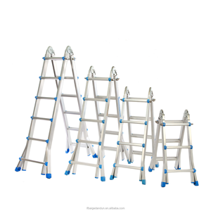 <span class=keywords><strong>Échelle</strong></span> multifonction en aluminium robuste de 5,7 m, 4*<span class=keywords><strong>3</strong></span> marches, convertible pour utilisation comme escalier ou échafaudage dans la construction résidentielle - Product Image 3