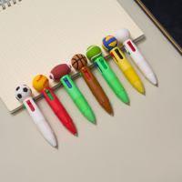 Bolígrafos Multicolor de Fútbol 4 en 1 Retráctiles, Premios Deportivos de Plástico a Granel para Fiestas de Cumpleaños y Aulas, 0.5 mm