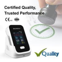 Moniteur patient BERRY PM6100A, moniteur de signes vitaux portable électrique, SpO2, fréquence cardiaque, respiration, pression artérielle, température, ECG