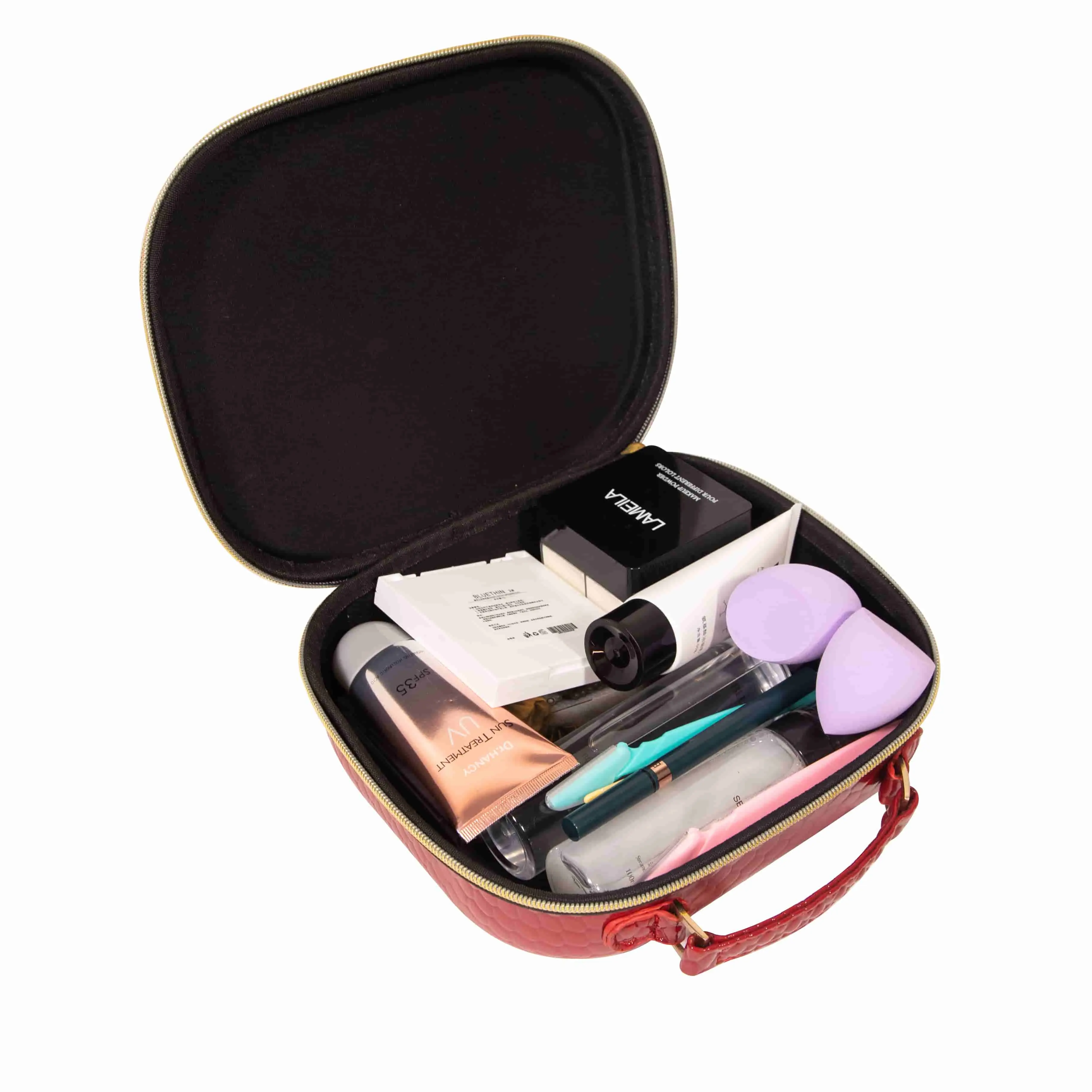 Groothandel Hoge Kwaliteit Pu Make-Up Reistas Private Label Op Maat Gemaakte Make-Up Borstel Make-Up Tas En Hoesjes