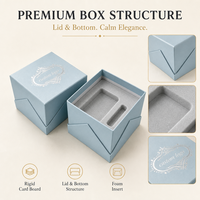 Boîte d'emballage carrée de luxe avec logo personnalisé - pour bougies parfumées, huiles essentielles, soins de la peau et cosmétiques (crème pour le visage/parfum)