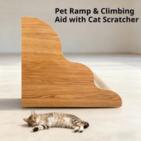 Griffoir pour chat en carton durable, anti-déchirure, en forme d'escalier ondulé, multifonctionnel