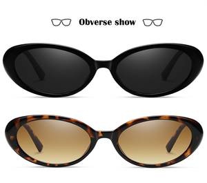 UV Protection Retro Oval <b>Sunglasses</b> for Women High Quality <b>Blue</b> Photochromic Lenses Customizable Trendy Star Hot Transparent Red - Product Image 6