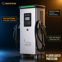 Borne de recharge rapide DC pour véhicules électriques 22 kW à double connecteur CCS2 OCPP 1.6 CE, sur pied