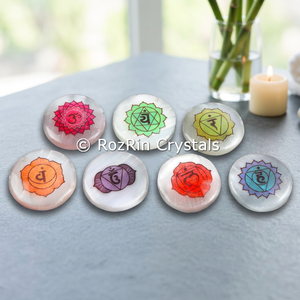 RozRin <b>Crystals</b> 7 <b>Chakra</b> <b>Crystal</b> Stones Circle Reiki Healing <b>Set</b> Inlaying Art Collectible - Product Image 5