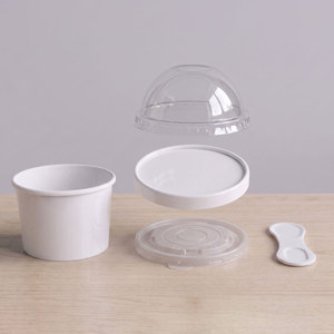 Coppette per Gelato Personalizzate con Coperchi a Cupola, Contenitori Anti-perdita con Doppio Rivestimento in PE, Varie Misure, in Carta Resistente all'Olio per Alimenti Congelati - Product Image 2