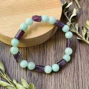 Pulsera de Piedra Natural con Cuentas de Vidrio Coloridas, Vitalidad y Fuerza de Vida, MOQ Bajo, Se Aceptan Muestras Personalizadas - Product Image 4