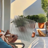 Partner Glass Calidad templada 4-10mm Paneles de vidrio estriado acanalado ultra claro/figurado/estampado/hojas de vidrio laminado