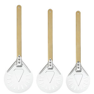 Pala para Pizza Grande de Aluminio de 9 Pulgadas con Mango de Madera Reforzado para Transferir Pizzas Pesadas en Panaderías - Product Image 2
