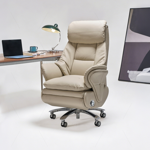 Fauteuil inclinable et pivotant en cuir pour salon, idéal pour petits appartements - Modèle C&S001 Hig - Product Image 3