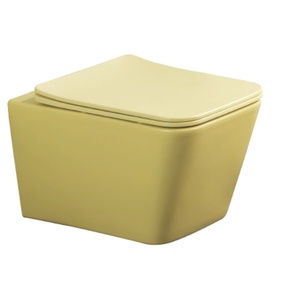 โถสุขภัณฑ์ติดผนังแบบซ่อนถังน้ำ ดีไซน์ทันสมัย สีสันสดใส ระบบกดน้ำแบบฝังผนัง - Product Image 3