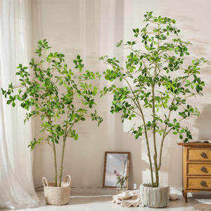 Arbre artificiel de gardénia en crêpe de <span class=keywords><strong>jasmin</strong></span>, 1,5 m à 1,8 m, plante en pot pour sol, simulation de verdure pour décoration intérieure et extérieure, salon - Product Image 2