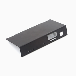 <b>Black</b> Metal <b>Shelf</b> <b>Bracket</b> With Cutout Slots For Wall Mounting - Product Image 3