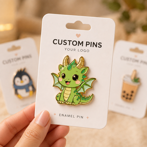 Épinglette personnalisée en émail motif <span class=keywords><strong>dragon</strong></span> avec <span class=keywords><strong>carte</strong></span> <span class=keywords><strong>de</strong></span> support, broche en métal sur mesure pour emballage cadeau <span class=keywords><strong>de</strong></span> détail, lot en gros - Product Image 1
