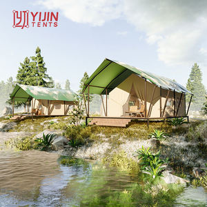 เต็นท์รีสอร์ทกลางแจ้งสุดหรู ดีไซน์ล่าสุดจาก Yijin เต็นท์แกลมปิ้ง เต็นท์ซาฟารีลอดจ์ พร้อมประตู - Product Image 1