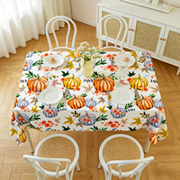 Nappe personnalisée imprimée avec des motifs d'automne colorés, en tissu imperméable et résistant, anti-poussière, pour les fêtes d'Halloween