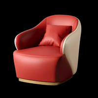 Furnistyle Fauteuil moderne en velours 1 place Canapé de loisir Mobilier de salon et de chambre à coucher