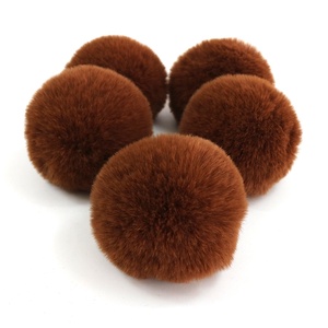 Boule de fausse fourrure de lapin de haute qualité, 5/6/7/8cm, boule de cheveux, pompon pour accessoires de mariage, étiquette de téléphone porte-clés breloque - Product Image 5