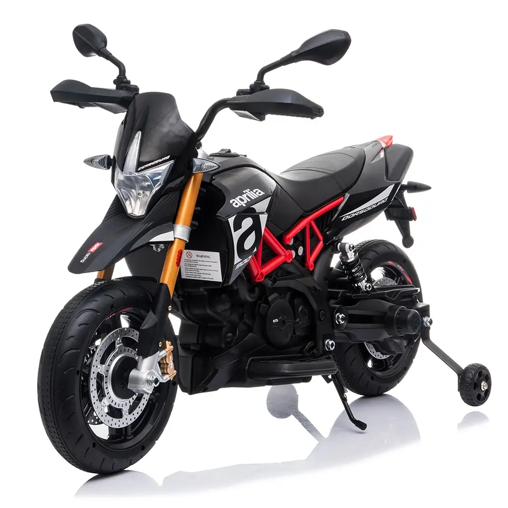 Motocicleta eléctrica recargable para niños, motocicleta de carreras para conducir motos APRILIA para niños