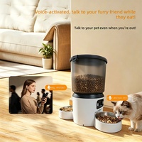 Distributeur automatique de nourriture intelligent pour animaux de compagnie avec contrôle des portions et minuterie, caméra avec contrôle à distance via application, pour usage domestique, alimentation automatique pour chiens et chats