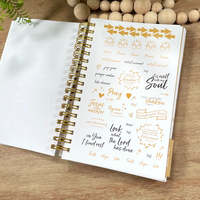 Design personnalisé Couverture rigide Prière Inspirante Agenda daté Planificateur chrétien en spirale personnalisé Journal de gratitude Journal intime