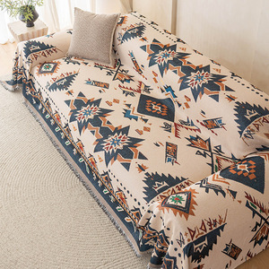 Bohemian Style <b>Pet</b> <b>Sofa</b> Cover Jacquard Geometric Pattern 90-140cm Polyester Non-Slip Pad Type Machine Washable - Product Image 3