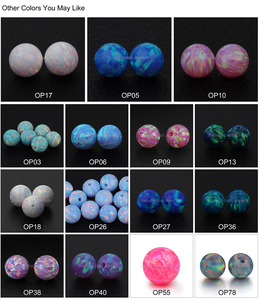 For Jewelry DIY 98 Colors 6mm 7mm 8mm Full Hole Top Fire Synthetic Opal <strong>Beads</strong> (50pcs Per Sizes Per Color) - Product Image 2