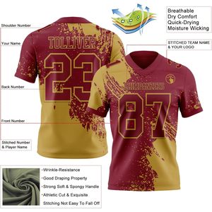 Custom Practice Football Jersey Men Women Youth Personalized Gradient Pattern V-Neck Moisture Wicking Sports Uniform - Product Image 3