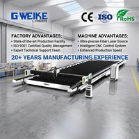 G.WEIKE Découpeuse numérique à fibre optique pour tôle, ultra-large, haute puissance, à double portique, de type ouvert, automatique, Cypcut HIWIN, refroidie par eau
