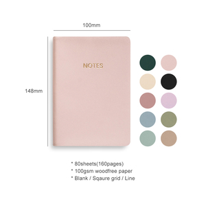 Vendite calde taccuino tascabile in pelle sintetica di dimensioni A6 con Logo dorato Design Design con copertina morbida Agenda Planner - Product Image 2