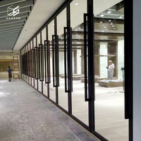 New Office Aluminium Partition Wall Movable Soundproof Glass Office Partition Wall Glass Removable Wall Partition