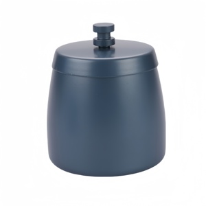 Cendrier en acier inoxydable coupe-vent sans fumée de taille moyenne au bar du restaurant de la maison - Product Image 3