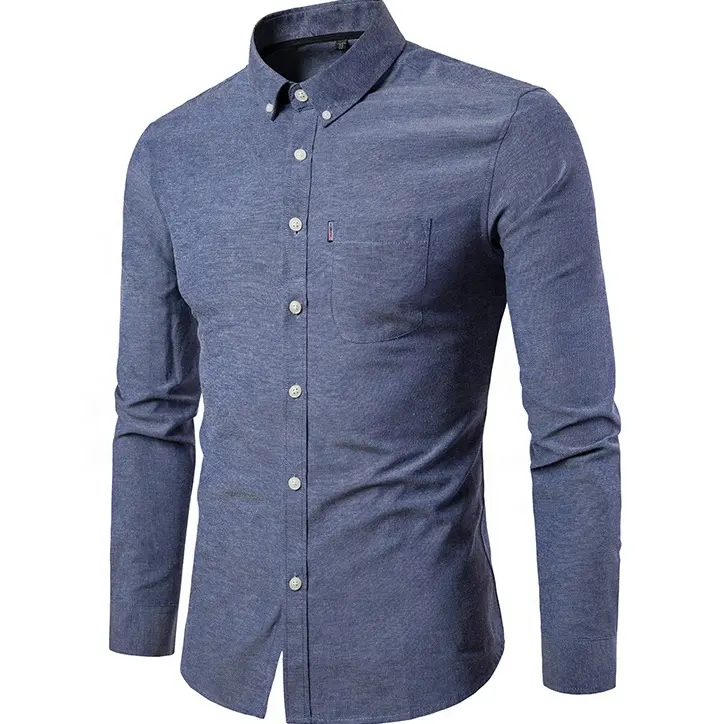 9 Colors Cotton Oxford Casual Formal Business Dress Tops Áo Dài Tay Áo Mềm Slim Fit Chất Lượng Cao Men Formal Áo Sơ Mi