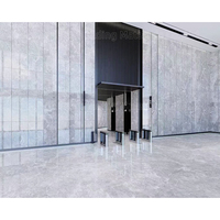 Dalle de marbre naturel gris en stock Pierre émaillée polie pour mur et plancher Grande dalle de comptoir de style design moderne